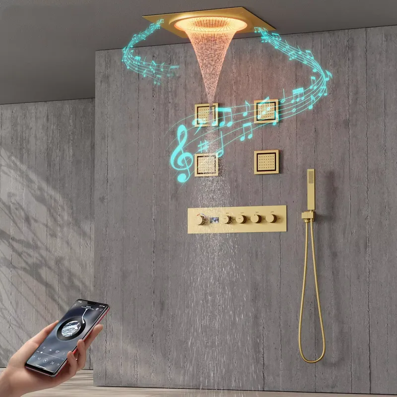 Smart Home System - Akıllı LED Duş Seti Banyo Müzikli