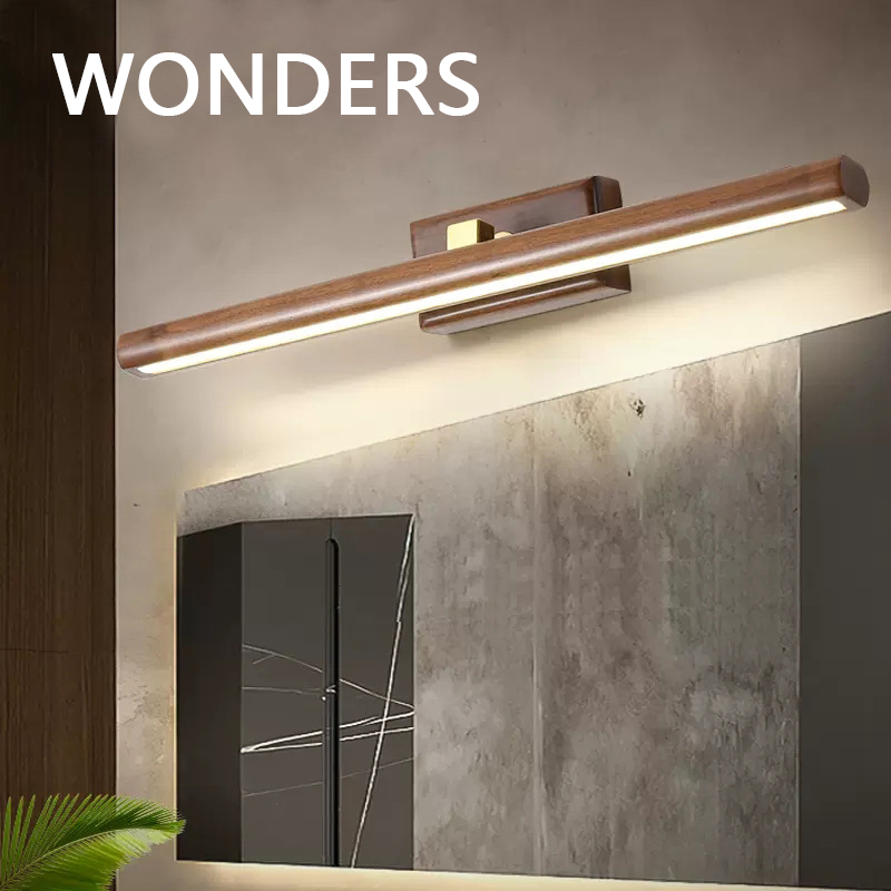 Smart Home Retrofit - Modern ahşap soyunma masa duvar lambası