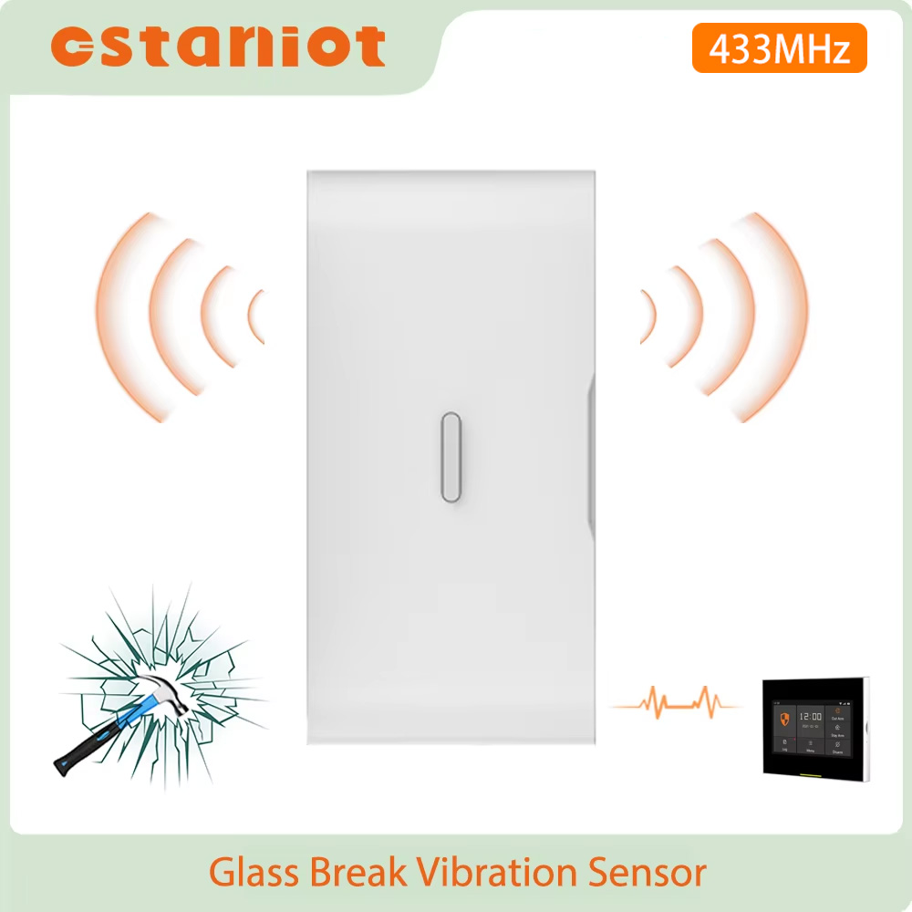 Wireless Door Sensor - Staniot 433MHz EV1527 Kablosuz Titreşimli Cam