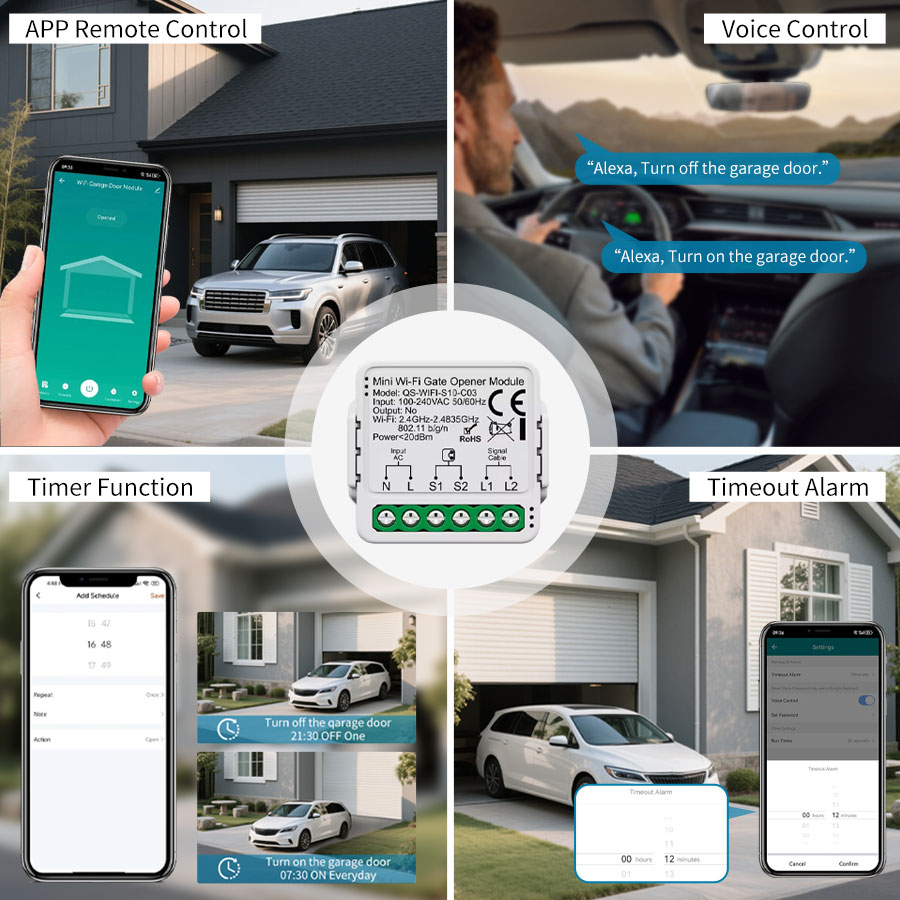 Tuya Akıllı WiFi veya Zigbee G - Smart Garage Door Opener incelemesi ve fiyatı