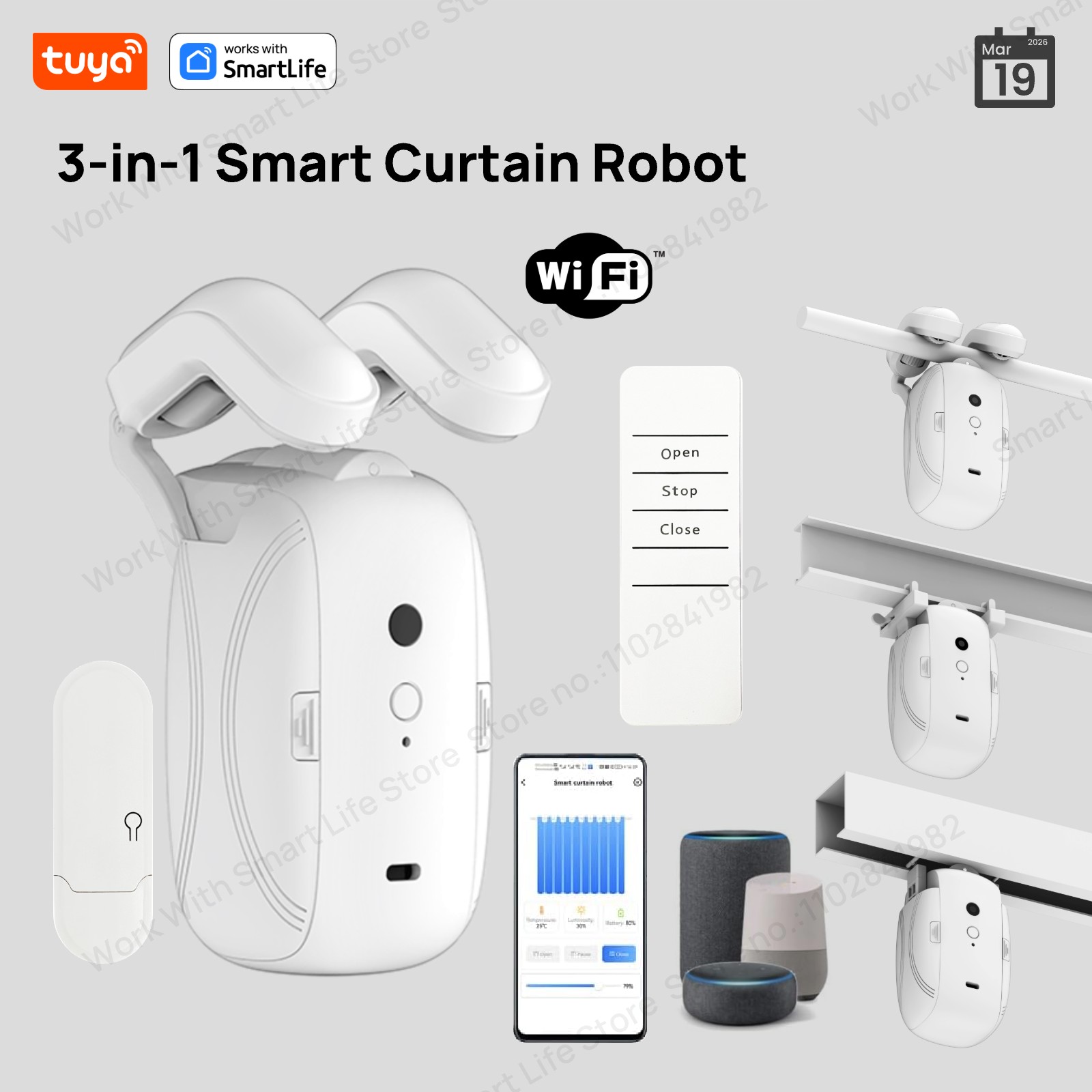 1/2 ADET Tuya Akıllı WiFi Perd - Smart Home Website incelemesi ve fiyatı